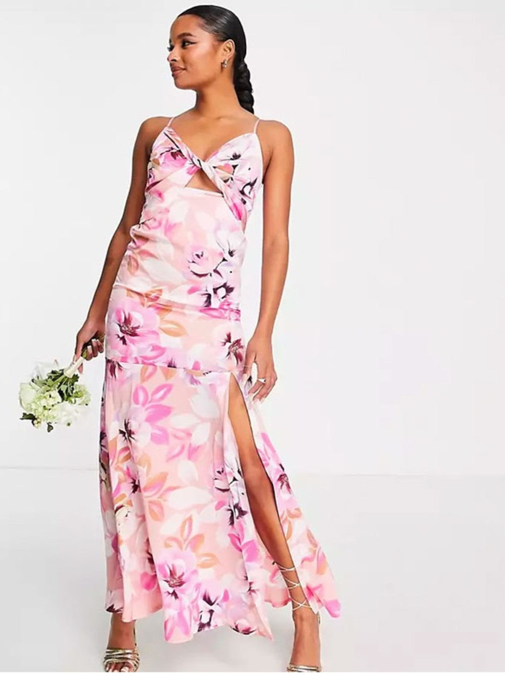 Liquorish Satin Slip Dress